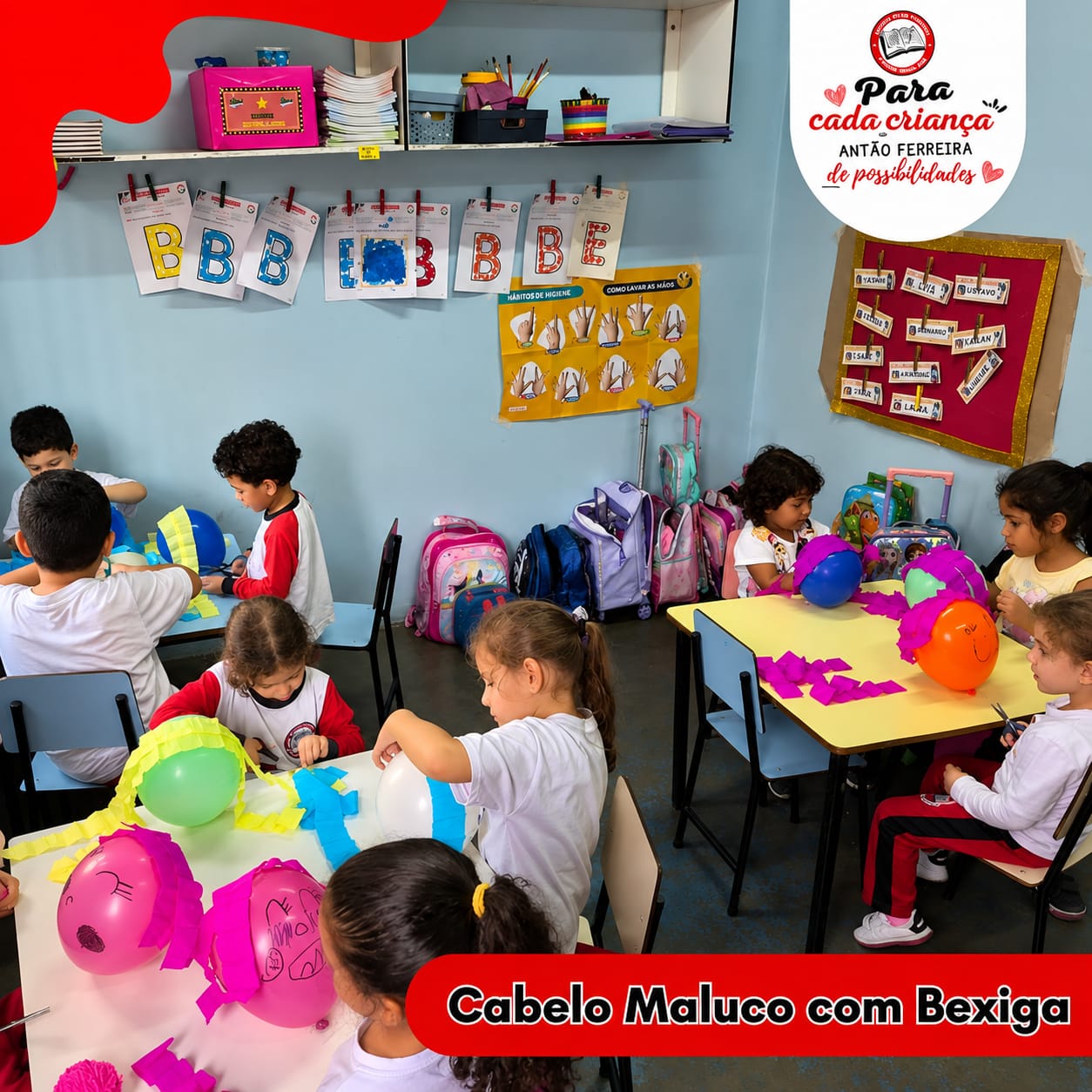 Atividade artística realizada pelos alunos